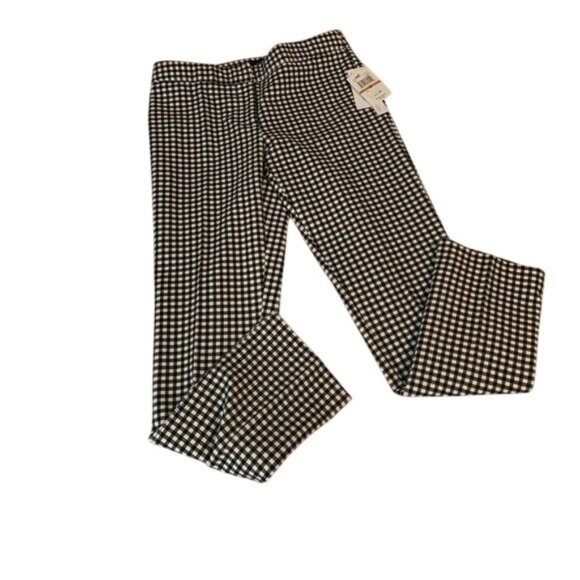 Amanda & Chelsea Womens Gingham Check Black/White Pants Size 2 - Picture 3 of 11